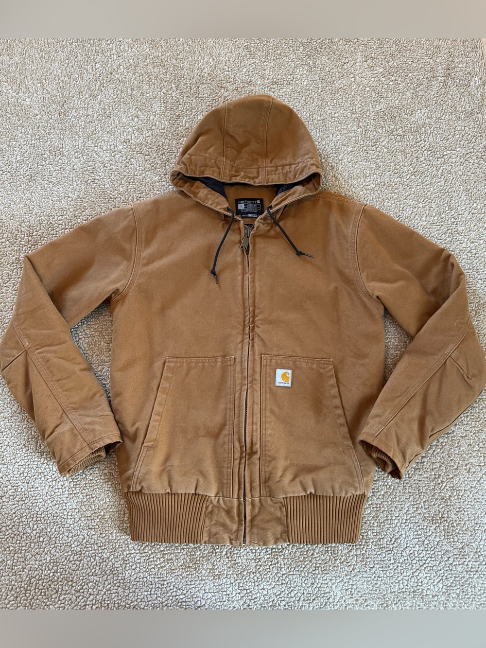 Carhartt J130-M Brown Washed Duck Insulated Active Jacket Men’s Small